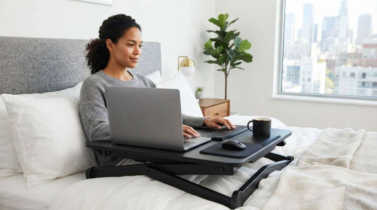 Ergonomic Laptop Bed Desk with Mouse Pad: Setup Guide