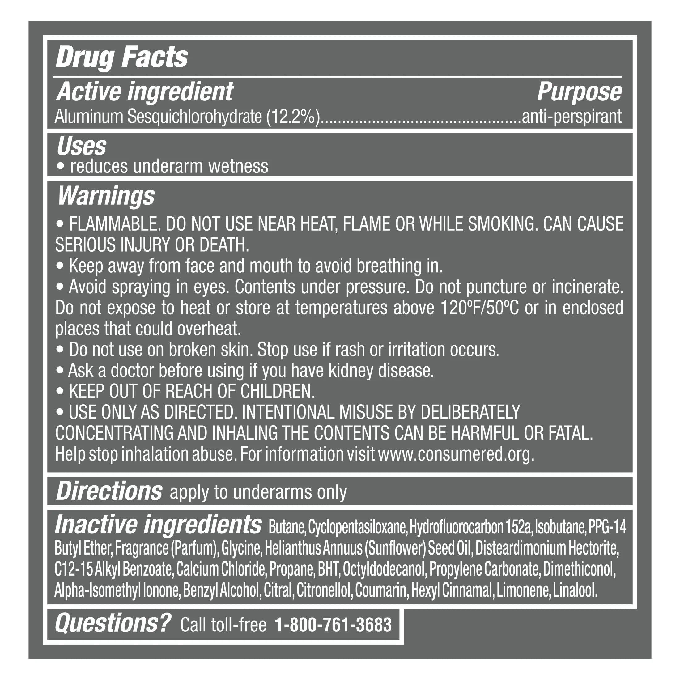 Stain Defense Long Lasting Antiperspirant Deodorant Dry Spray, Clean, 3.8 Oz