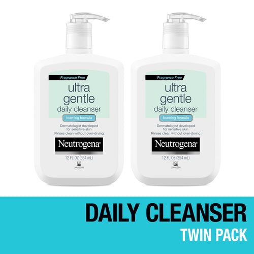 (2 Pack)  Ultra Gentle Daily Foaming Facial Cleanser, 12 Fl. Oz