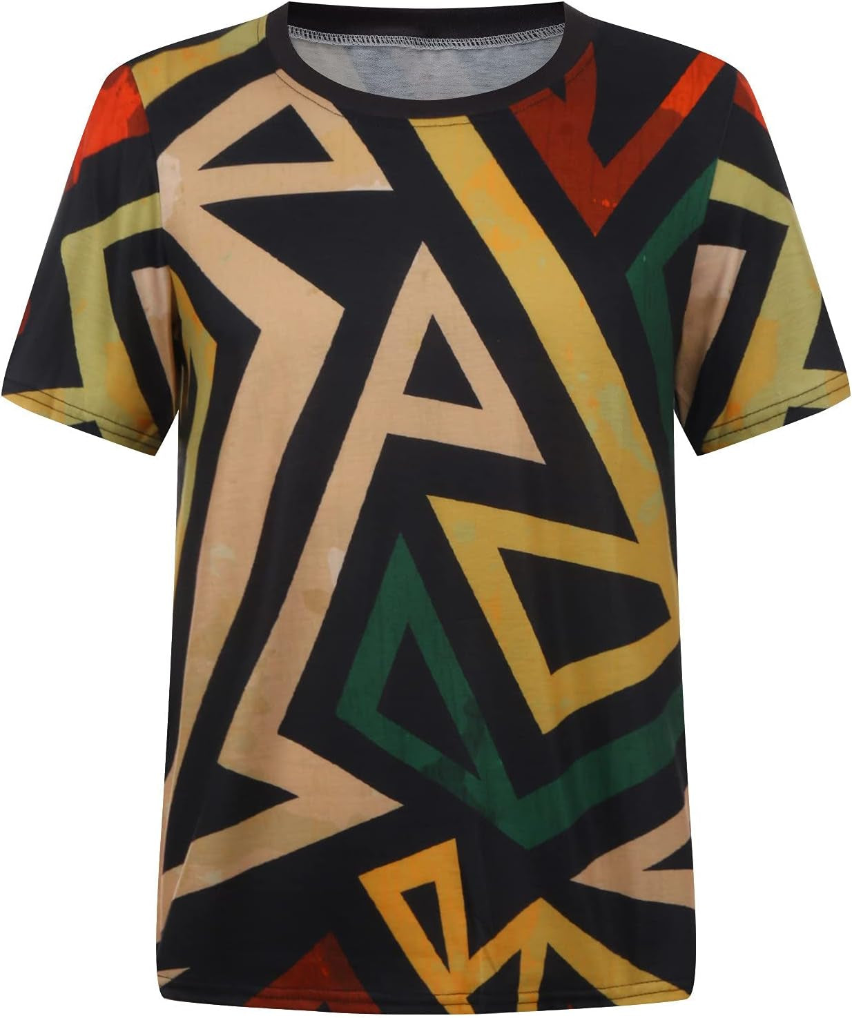 Mens 3D Graphic Shirts Vintage Damask Printed Tshirt Summer Short Sleeve Casual Crewneck Graphic Tees plus Size S-5XL Green