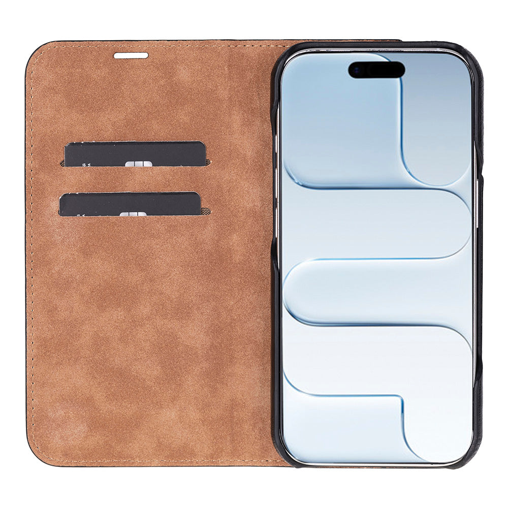 Decatur iPhone 17 Air Leather Folio Wallet Case
