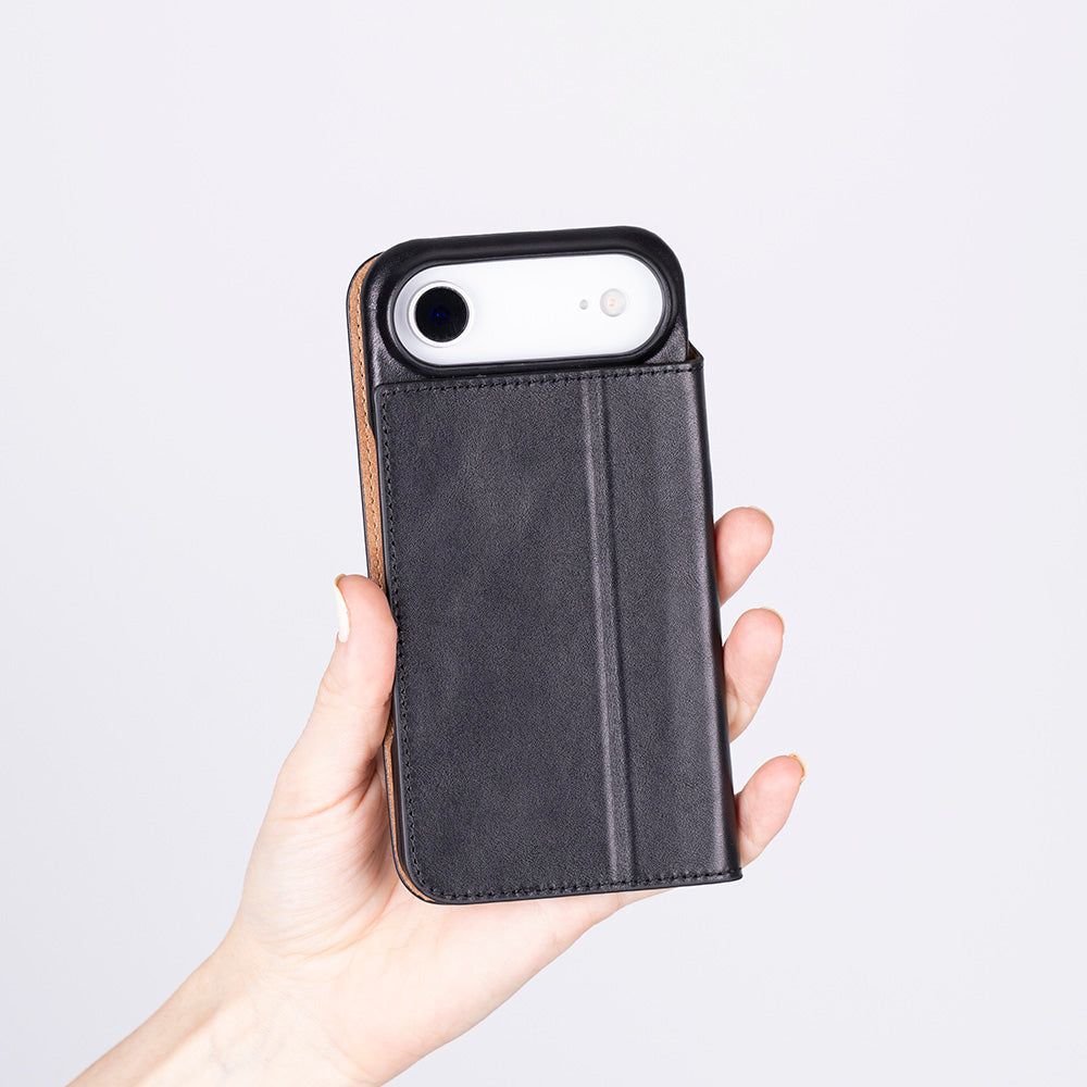 Decatur iPhone 17 Air Leather Folio Wallet Case