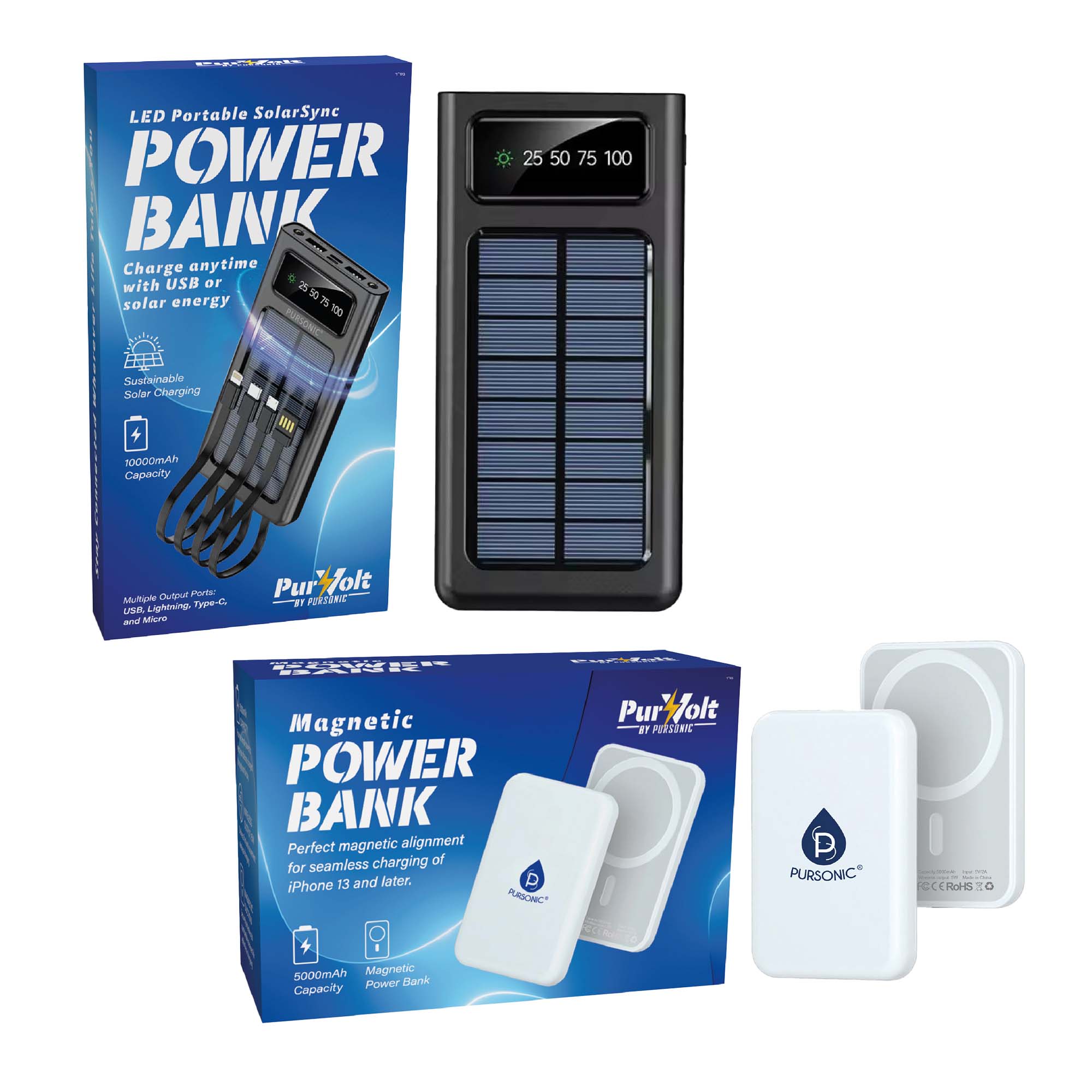 🌍✨ Pursonic Power-on-the-Go Travel Bundle: Stay Charged Anywhere, Anytime! 🔋🚦