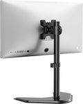 Single Monitor Stand for 13-32 Inch Computer Screens, Freestanding Single Monitors Arm Desk Mount, Universal VESA Monitor Mount 75X75/100X100Mm, Adjustable Height and Angle, (MF001), Black